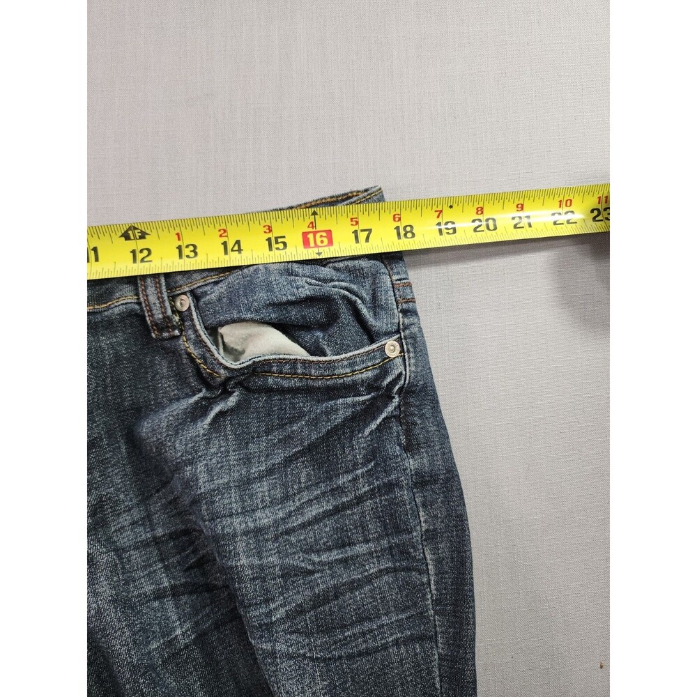 Dollhouse Women’s Dark Wash Bootcut Jeans Faded Denim Mid Rise Classic Fit Size - Picture 5 of 9